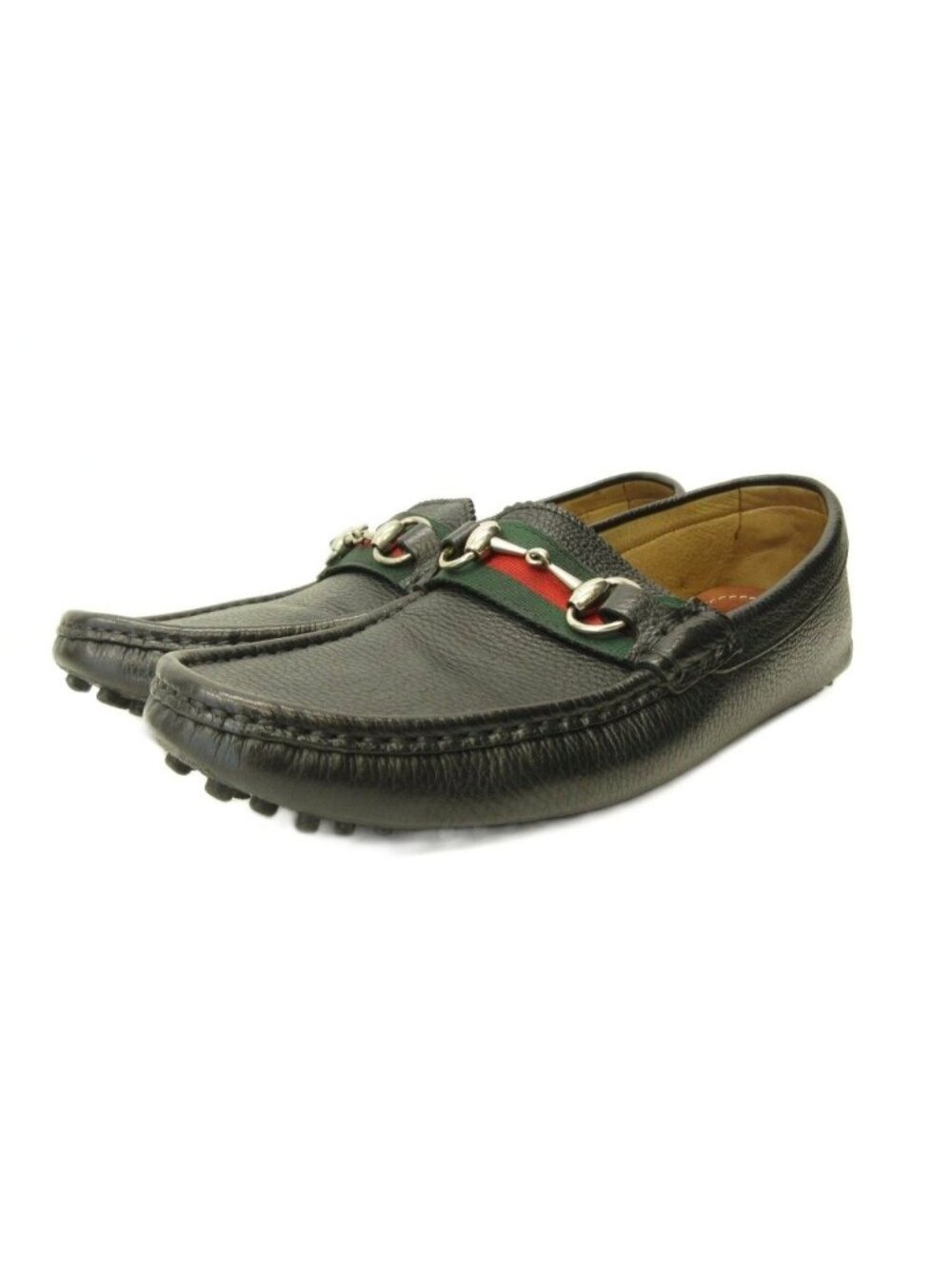 Gucci Sherry Line Horsebit Loafers Shoes Leather Black 6.5